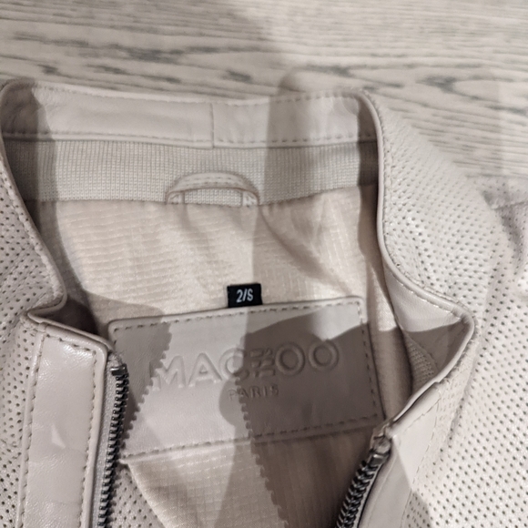 Maceoo Italian Leather Jacket Taupe Color - Picture 12 of 12